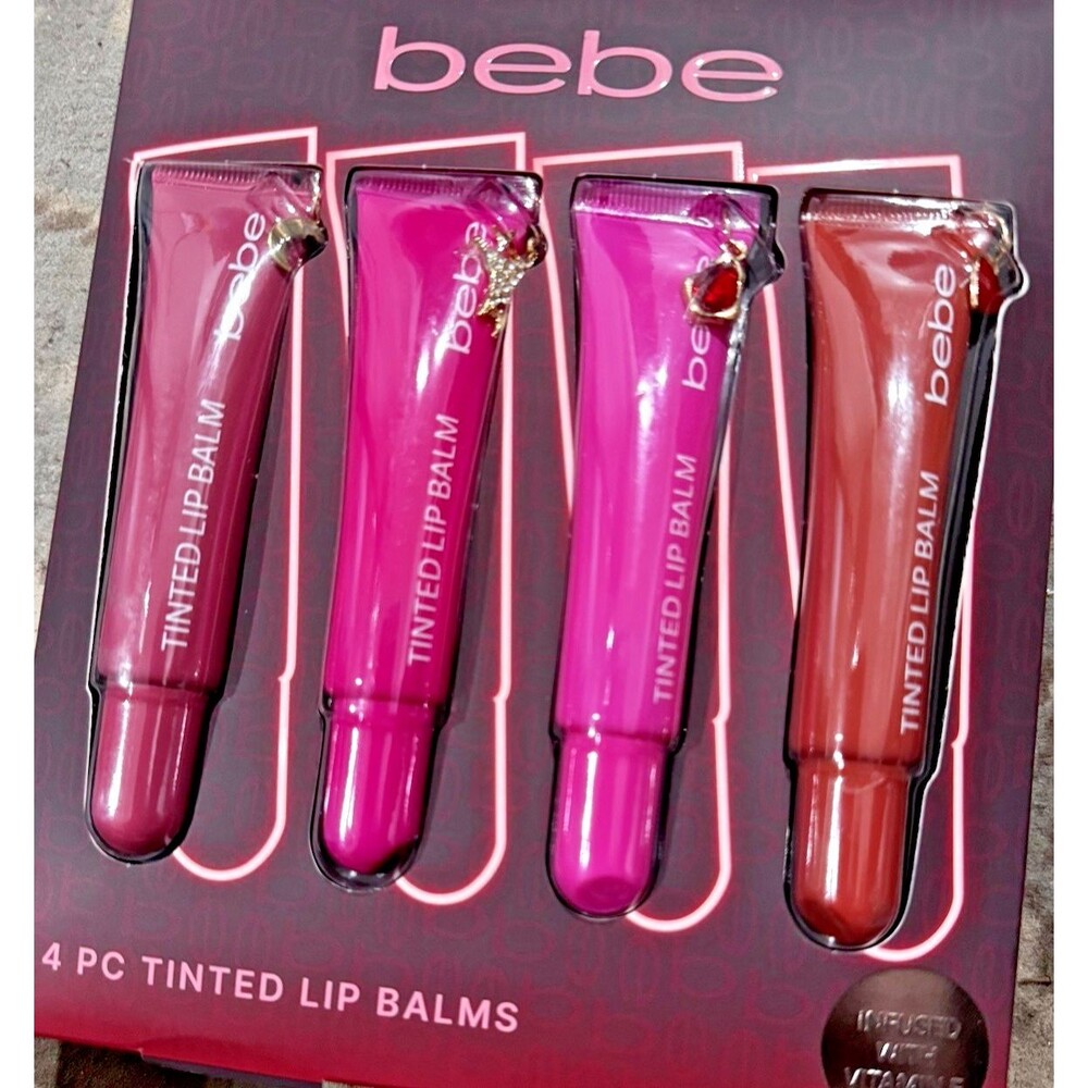 bebe Tinted Lip Balm Set 4-Pc Vitamin E 0.51 fl oz Each Multicolor